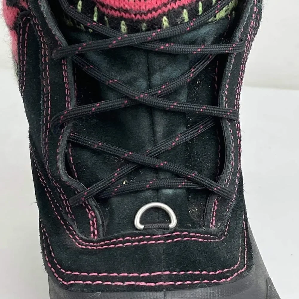 The north face girls shellista lace novelty Winter  black multicolored boot sz 6